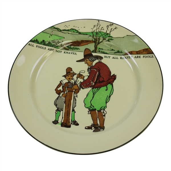 Classic 'All Fools Are Not Knaves, But All Knaves Are Fools' Royal Doulton Plate