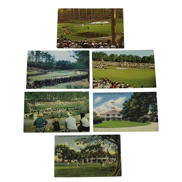 Lot of Five (5) Augusta National Golf Club Masters Postcards