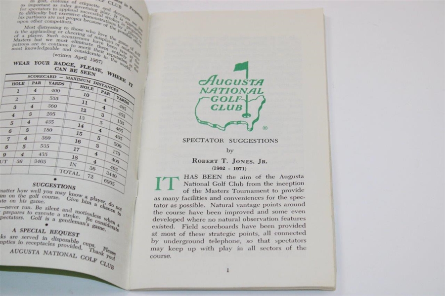 1986 Masters Tournament Spectator Guide - Jack Nicklaus 6th Masters Victory