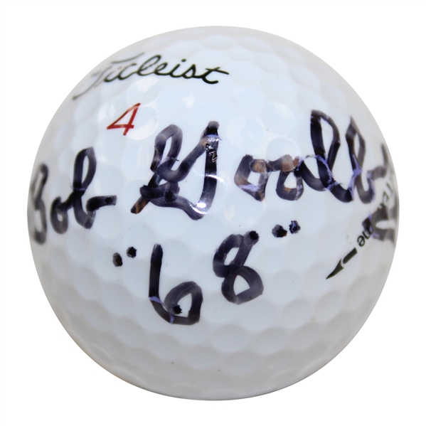 Bob Goalby Signed Masters Titleist 4 Golf Ball with 68 JSA ALOA
