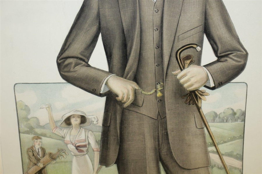'Fashion Plate 485' - Two Button Long Lapel English Suit Illustration