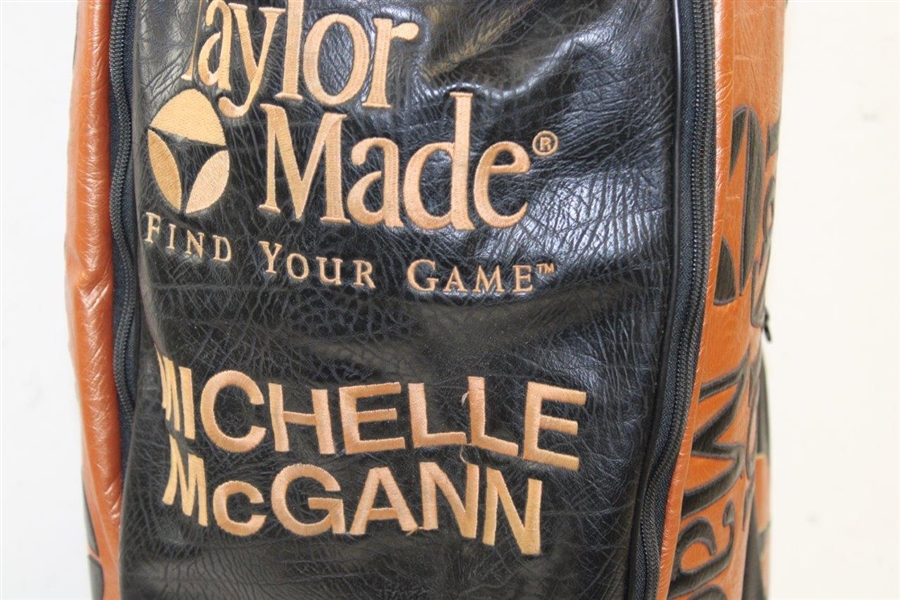 Michelle McGann Personal Used TaylorMade Orange & Black Golf Bag