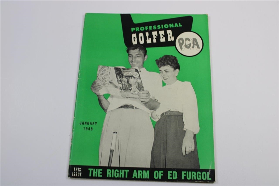 Ed Furgol's Group of Four (4) 1948 Professional Golfer 'The Right Arm of Ed Fugol' Magazines - January