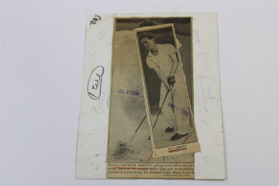 Five (5) Original Wire Photos of Pat Abbott - 1936-1942