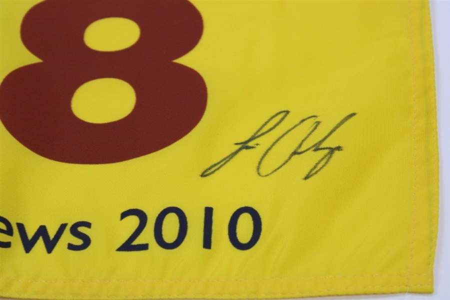 Louie Oostheuizen Signed 2010 The OPEN at St. Andrews Flag JSA #QQ01358