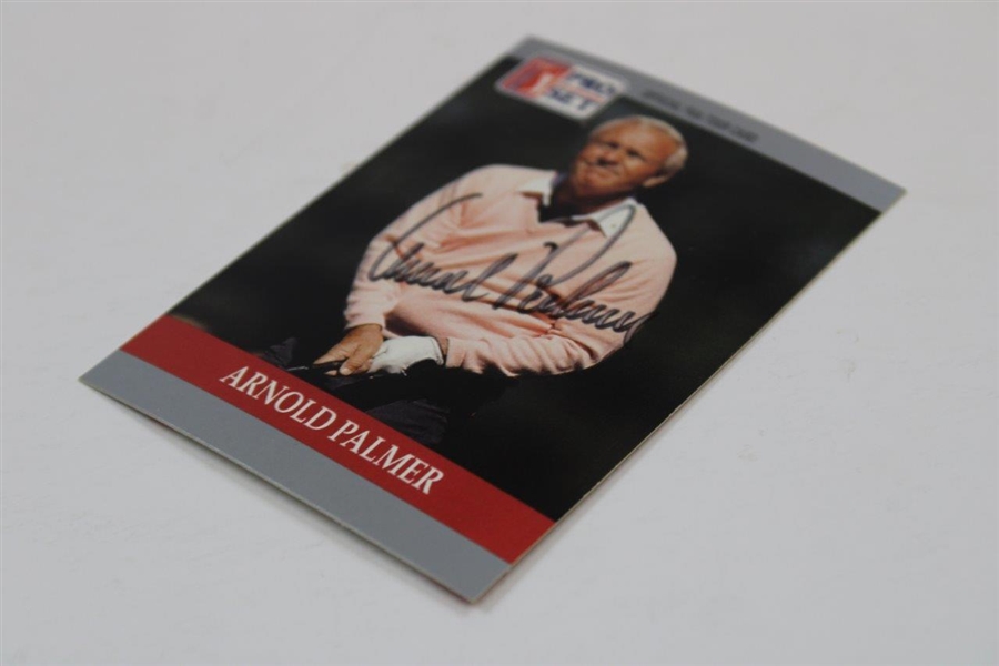 Arnold Palmer Signed 1990 Pro Set PGA Tour Card JSA ALOA
