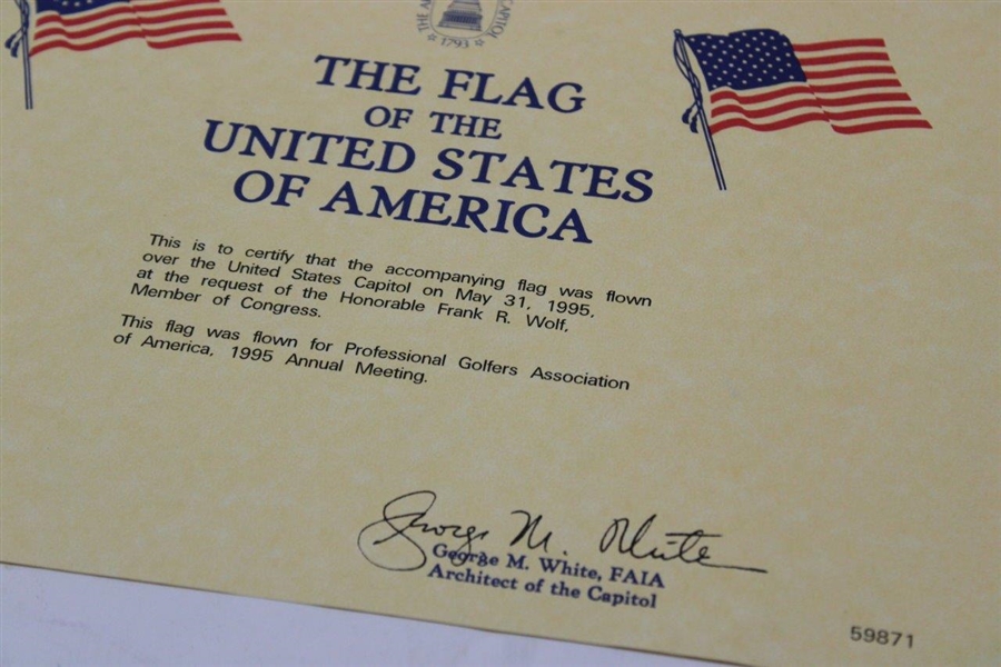 American Flag Flown over United States Capital - May 31, 1995 for PGA of America Annual Meeting