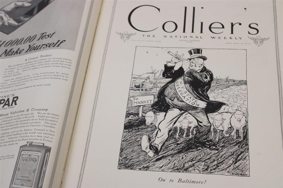1912 Collier's 'The First Tee' Lady Golfer Magazine & 1900 The Ladies' Home Journal Golf Cover