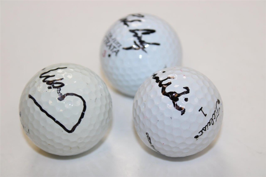 Masters Champions Coody, Woosnam & Weir Signed Personal Used Golf Balls JSA ALOA