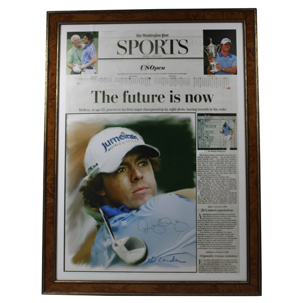 Rory McIlroy Signed Enlarged Doug London Newspaper Article Print - Only Known JSA ALOA