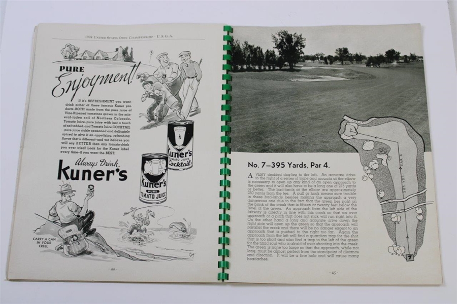 1938 US Open Championship at Cherry Hills Club Program - Ralph Guldahl Winner