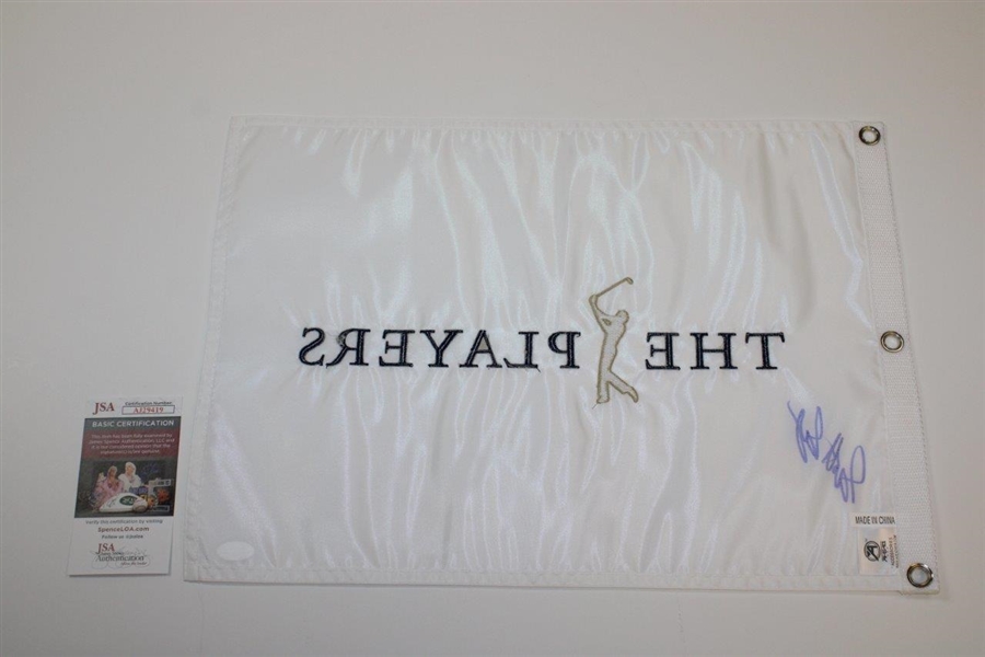 Scottie Scheffler Signed The Players Embroidered Flag JSA #AJ29419