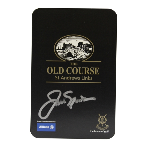 Jack Nicklaus Signed The Old Course St. Andrews Links Scorecard (Black) with Letter - JSA ALOA