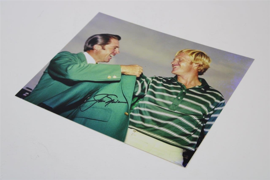 Jack Nicklaus Signed Masters Green Jacket Presentation from Gary Player Photo with Letter - JSA ALOA