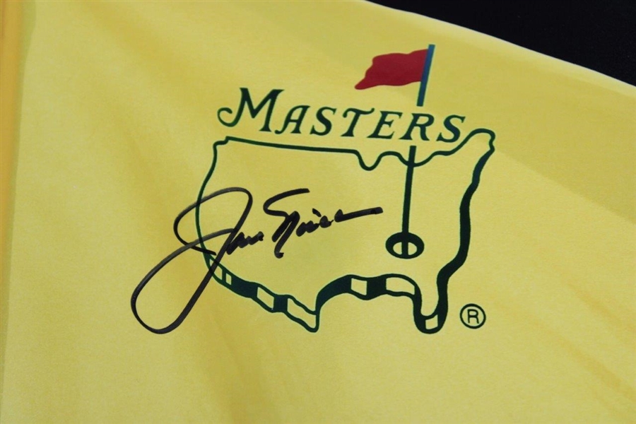 Jack Nicklaus Signed Masters Course Flag Photo with Letter - JSA ALOA