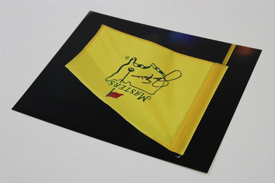 Jack Nicklaus Signed Masters Course Flag Photo with Letter - JSA ALOA