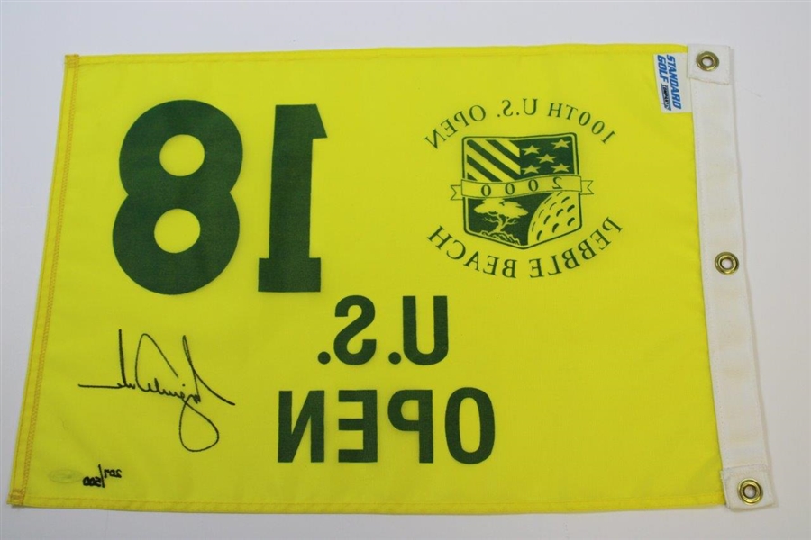 Tiger Woods Signed 2000 US Open at Pebble Beach Ltd Ed Flag 207/500 #BAM16376