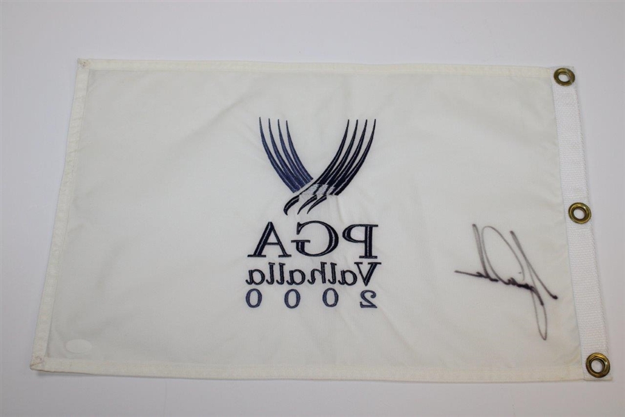 Tiger Woods Signed 2000 PGA at Valhalla Embroidered Flag JSA FULL #BB60526