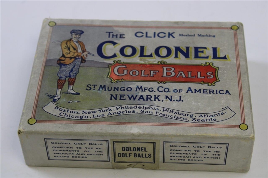 The Click Meshed Marking St. Mungo Mfg. Co. Colonel Golf Balls Box - Box Only