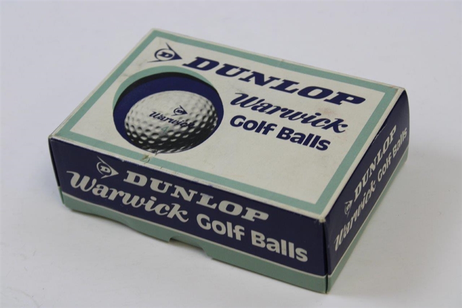 Half-Dozen Wrapped Dunlop Warwick Golf Balls in Box