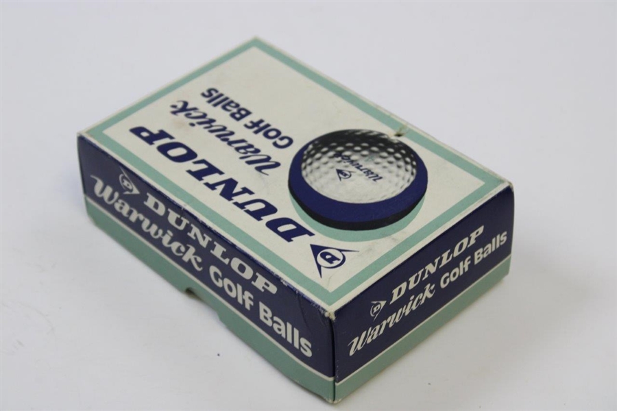 Half-Dozen Wrapped Dunlop Warwick Golf Balls in Box