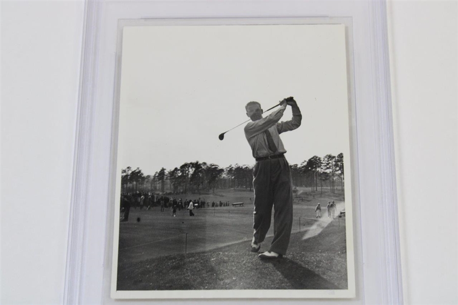 Original 1934 Type 1 Craig Wood 'Post Swing Silhouette' Masters News Service Photo PSA #84898871
