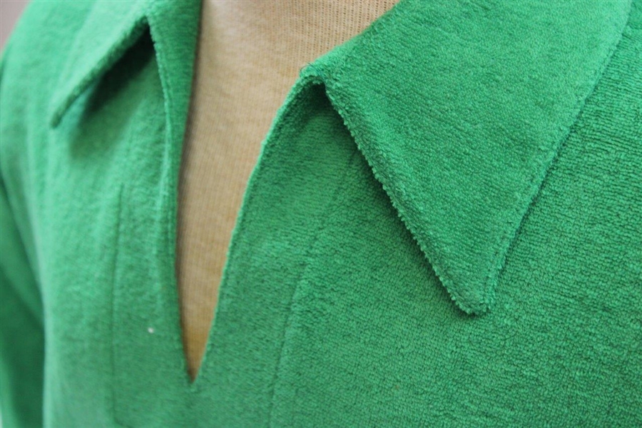 Classic Augusta National Golf Shop Masters Logo Terrycloth Shirt - Green Size XL