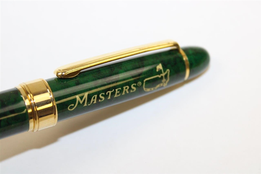 Masters Tournament Emerald Green with Gold Writing Pen in Original Box