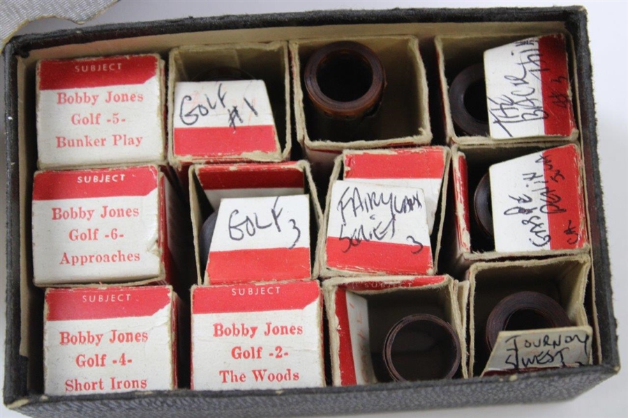 Twelve (12) Original Bobby Jones Tru-Vue Golf Films in Box