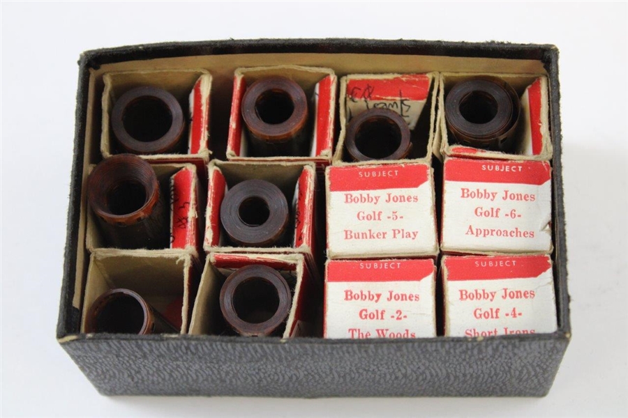 Twelve (12) Original Bobby Jones Tru-Vue Golf Films in Box