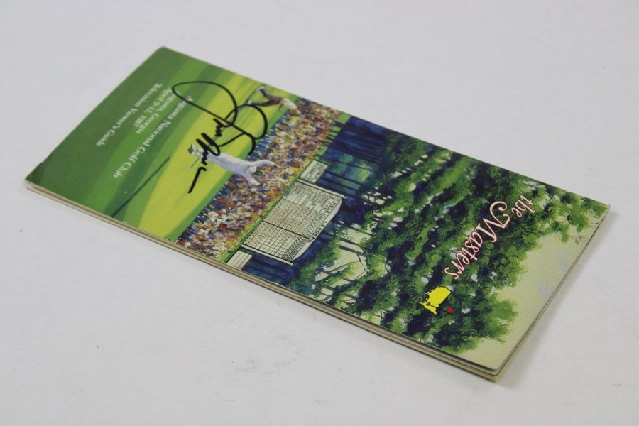 Jack Nicklaus Signed 1987 Masters TV Viewers Guide- 1986 Putt Cover Depiction JSA ALOA