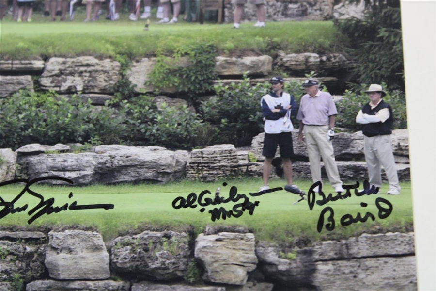 Nicklaus, Player, Geiberger & Baird Signed Legends of Golf Tee Shot Photo JSA ALOA