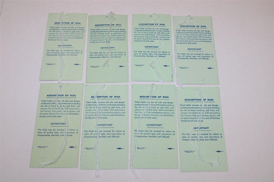 Full Set of 1988 US Open at The Country Club Ticket Set in Envelope w/Program Voucher