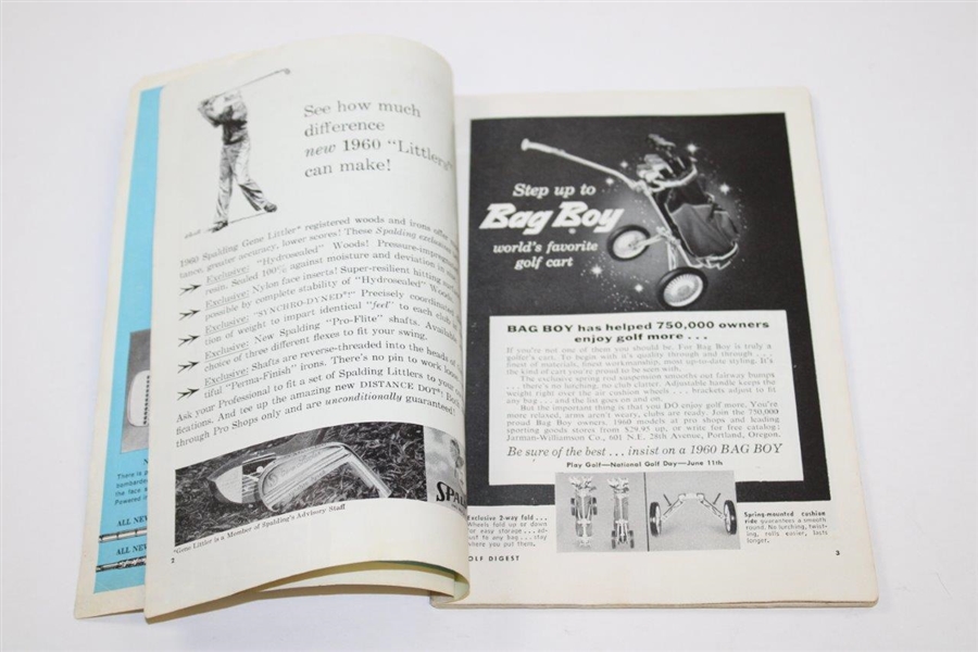 1960 Golf Digest 'Bobby Jones tells Masters Thrills' - April Issue