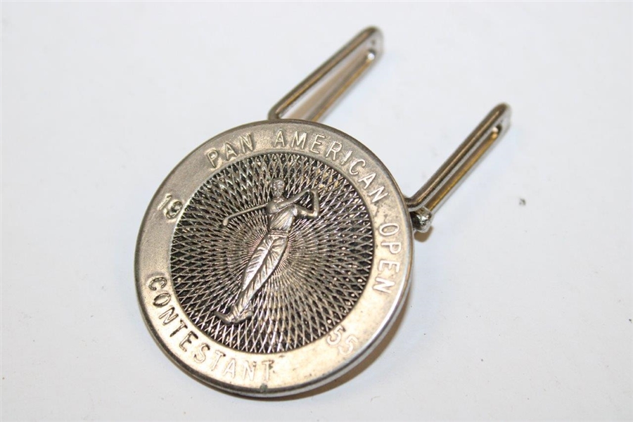 1955 Pan American Open Contestant Badge/Clip - Thomas W. Crane