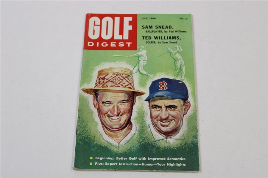 Three (3) Golf Digest Magazines - Bobby Jones, Sam Snead/Ted Williams & Ben Hogan