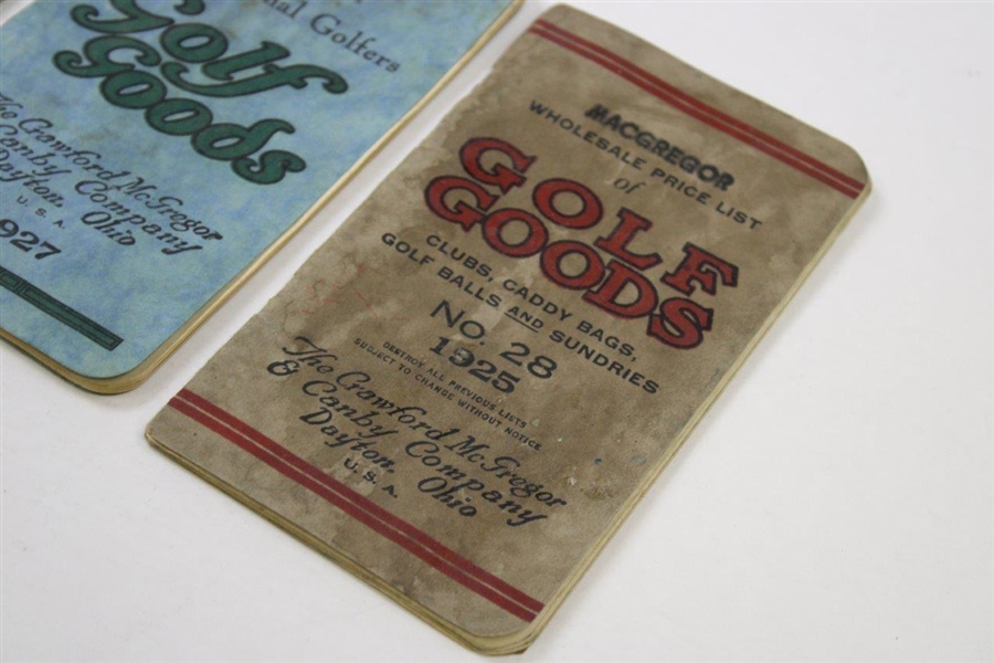 3 MacGregor Wholesale Price List Golf Goods Booklets From 1925, 1927, 1930