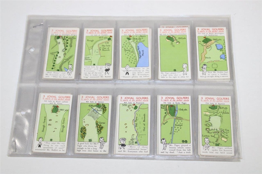 Set of Thirty-Six (36) W.A. & A.C. Churchham 'Jovial Golfers In Search Of The Perfect Course' Golf Cards