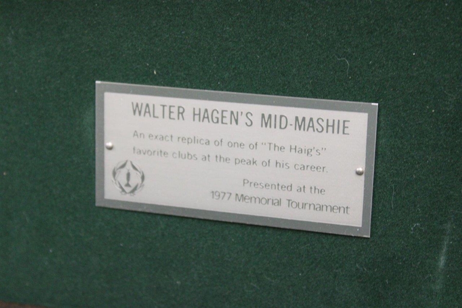Walter Hagen's Favorite Club - Ltd Ed Mid-Mashie Presented at the 1977 Memorial Tournament