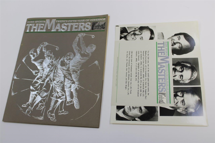 1980 CBS Sports Twenty-Fifth Year of Coverage The Masters Booklet with Photos/Info/Map