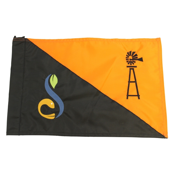 Undated Black & Orange Streamsong Embroidered Golf Flag