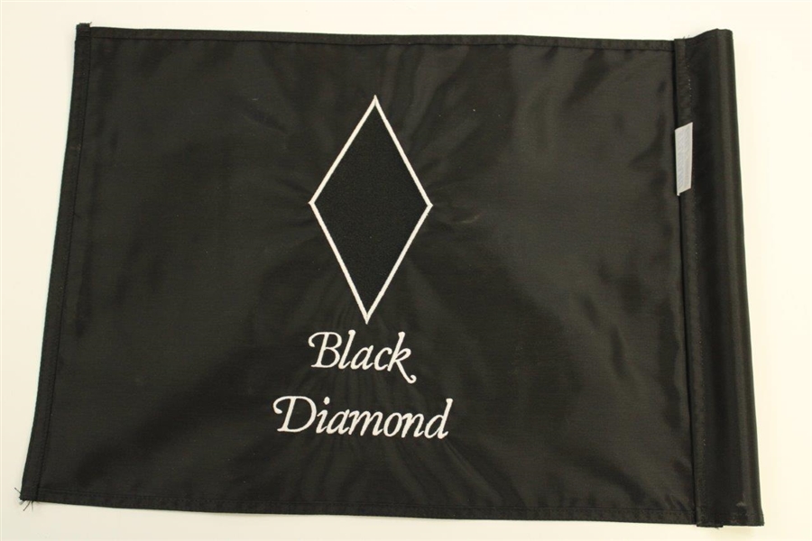 Undated Black with White Black Diamond Embroidered Golf Flag