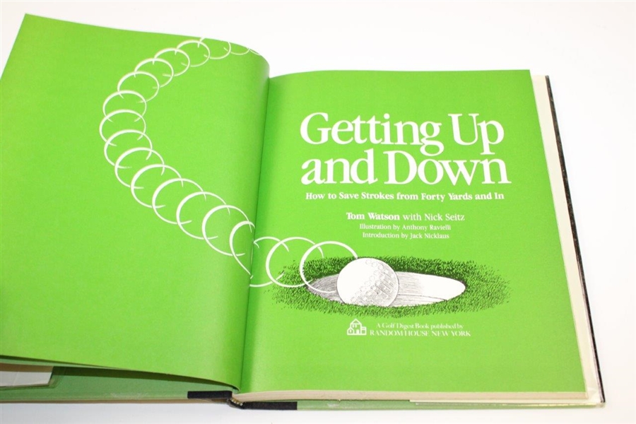 Tom Watson Signed 'Getting Up and Down' Book JSA ALOA