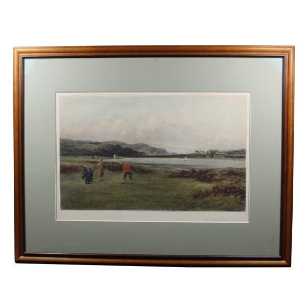 'The Putting Green' Colored Print by Artist Douglas Adams - Framed