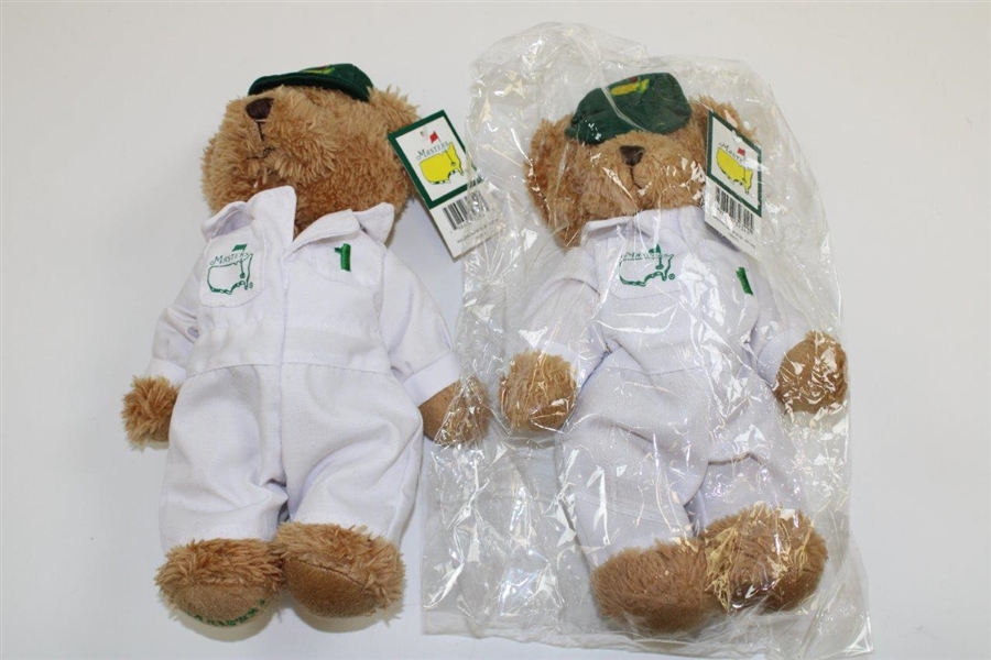 Ten (10) Masters Commemorative Bears with One 2004 Whistling Straits Bear