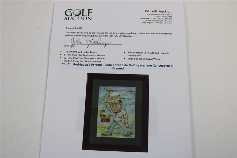 Chi-Chi Rodriguez's Personal 2ndo Torneo de Golf by Mariano Concepcion II - Framed
