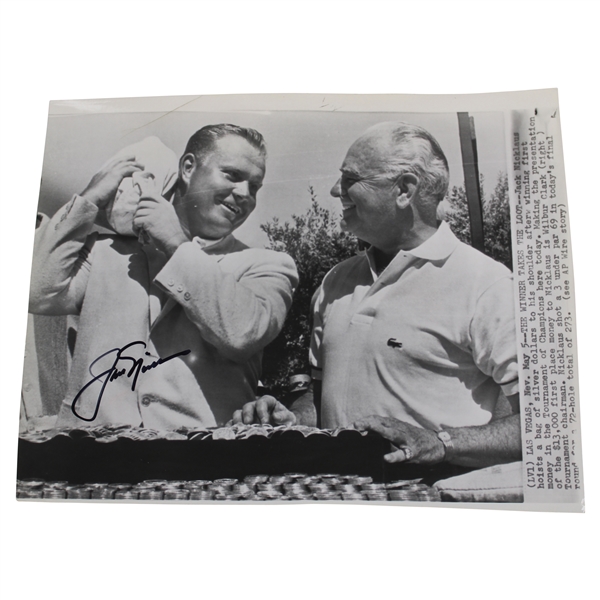 Jack Nicklaus Signed 1963 Tournament of Champions Photo JSA ALOA