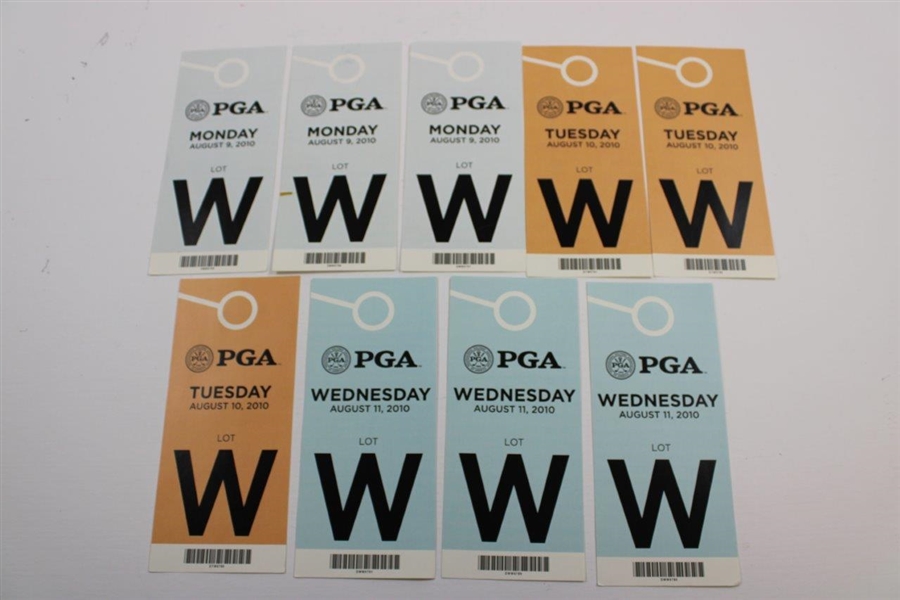 Ten (10) 2010 PGA Championship at Whistling Straits Monday & Sunday Tickets & Parking Passes