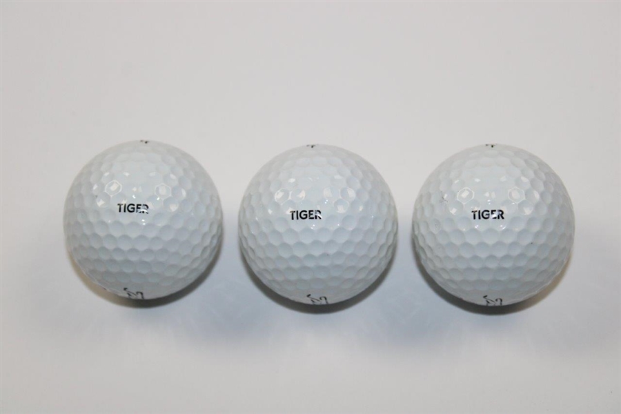 Tiger Woods Sleeve of Three Titleist 3 TIGER Professional 90 Golf Balls