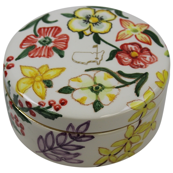 Augusta National Masters Dellarte Ltd Ed #100/100 Hand Painted Floral Ceramic Dish New in Box